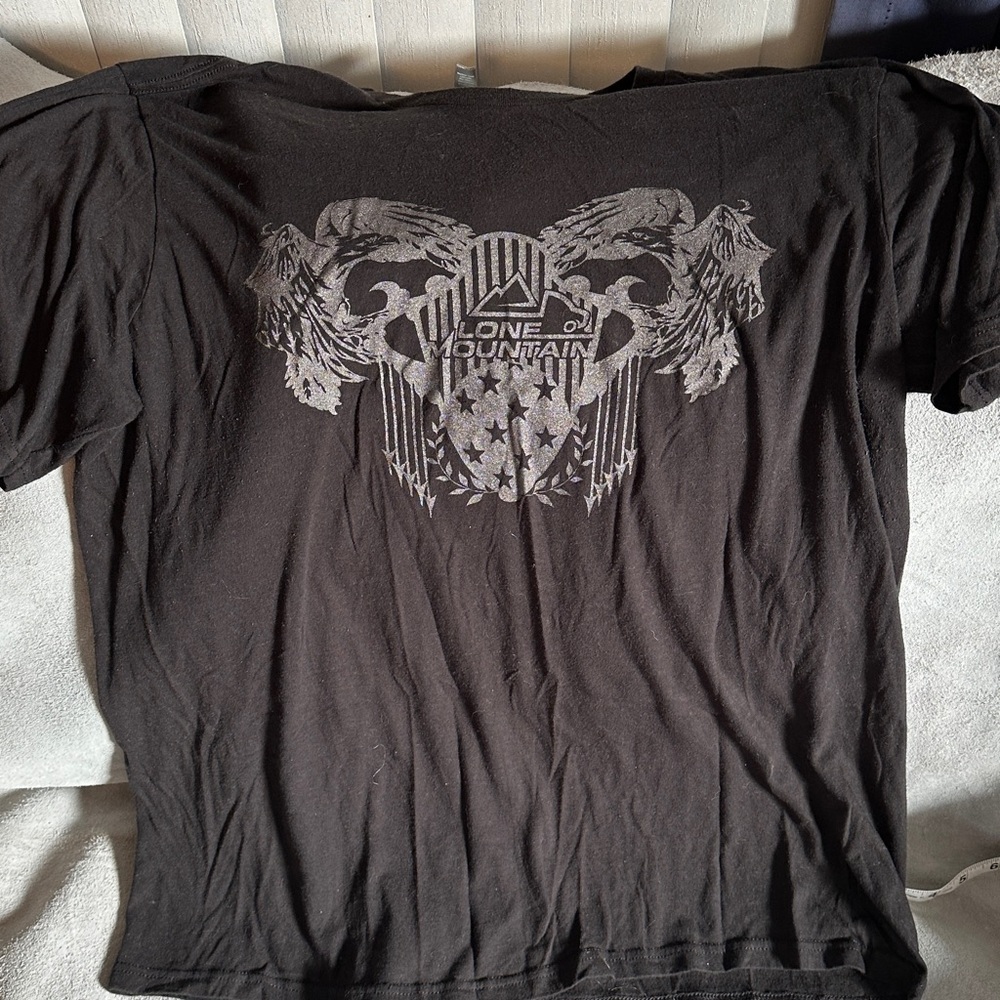 Lone Mountain Black Graphic T-Shirt, XL